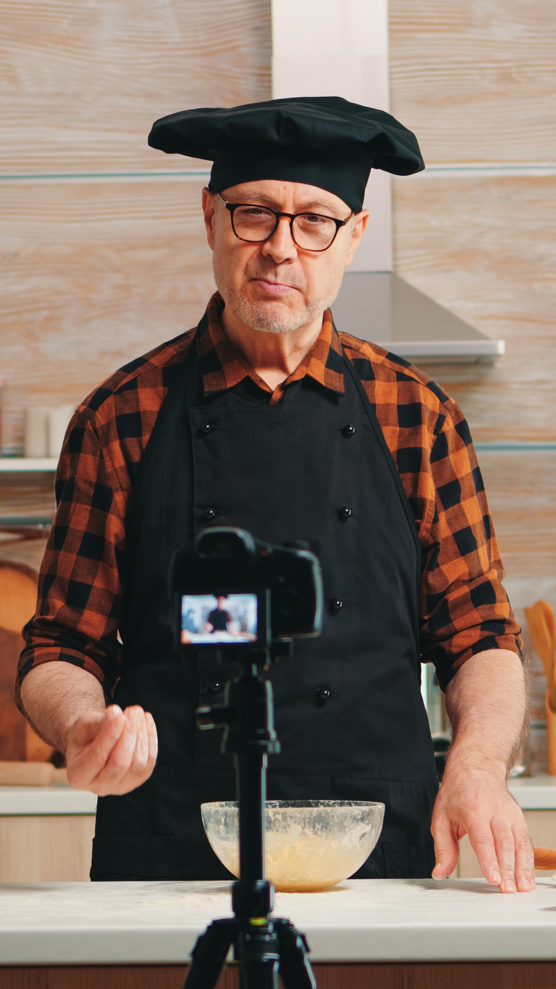 Founder portrait in studio kitchen